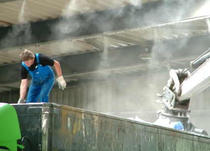 Air humidification and dust suppression